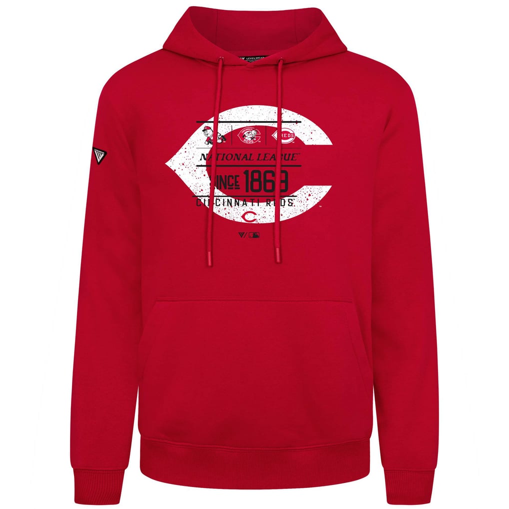  Cincinnati Reds Levelwear Distressed Podium Acumen Pullover Hoodie - Red
